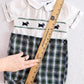 Heirloom Carriage Boutique Smocked Scottie Dog Baby Romper with Plaid Shorts: 12m