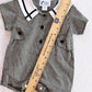 Heriloom Monday’s Child Black Gingham Baby Romper: 3M