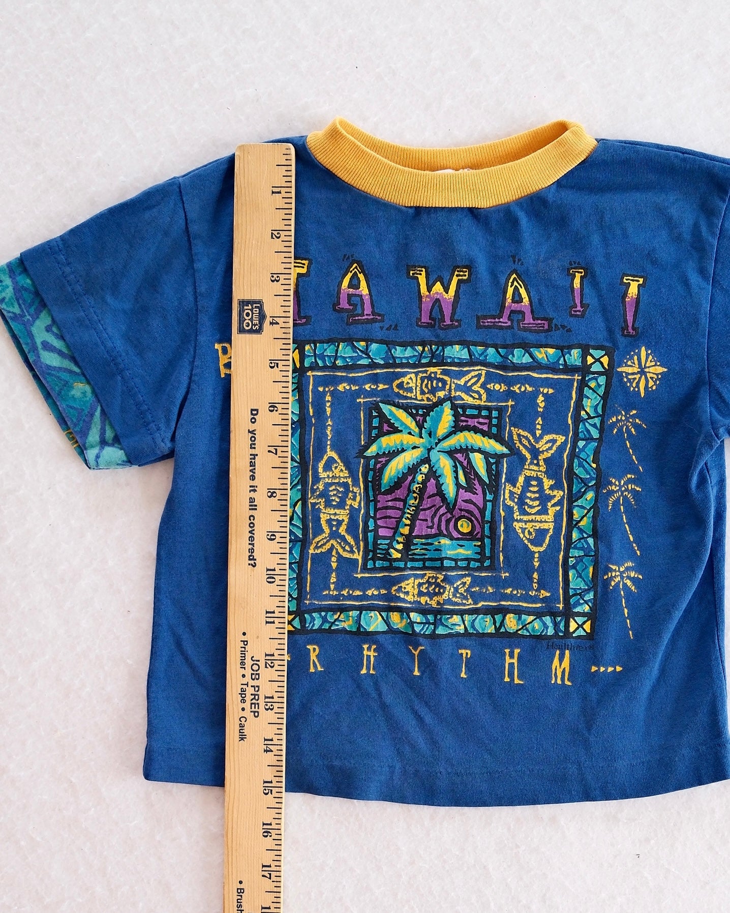 Vintage Healthtex Hawaii “Big Island Rhythm” Blue Kids T-Shirt: 5T