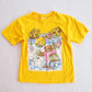 Vintage Yellow Teddy Bear Floral Kitchen Scene Kids T-Shirt: 7/8