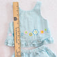 Y2K Cuddle Bear Light Blue Gingham Short Set: 6m+
