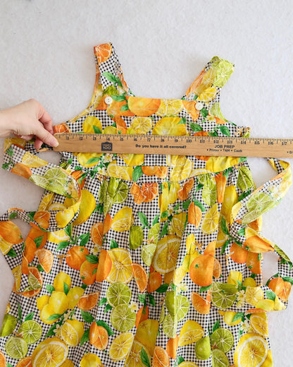 Vintage Sostanza Kids Citrus Print Bee Dress: 10y