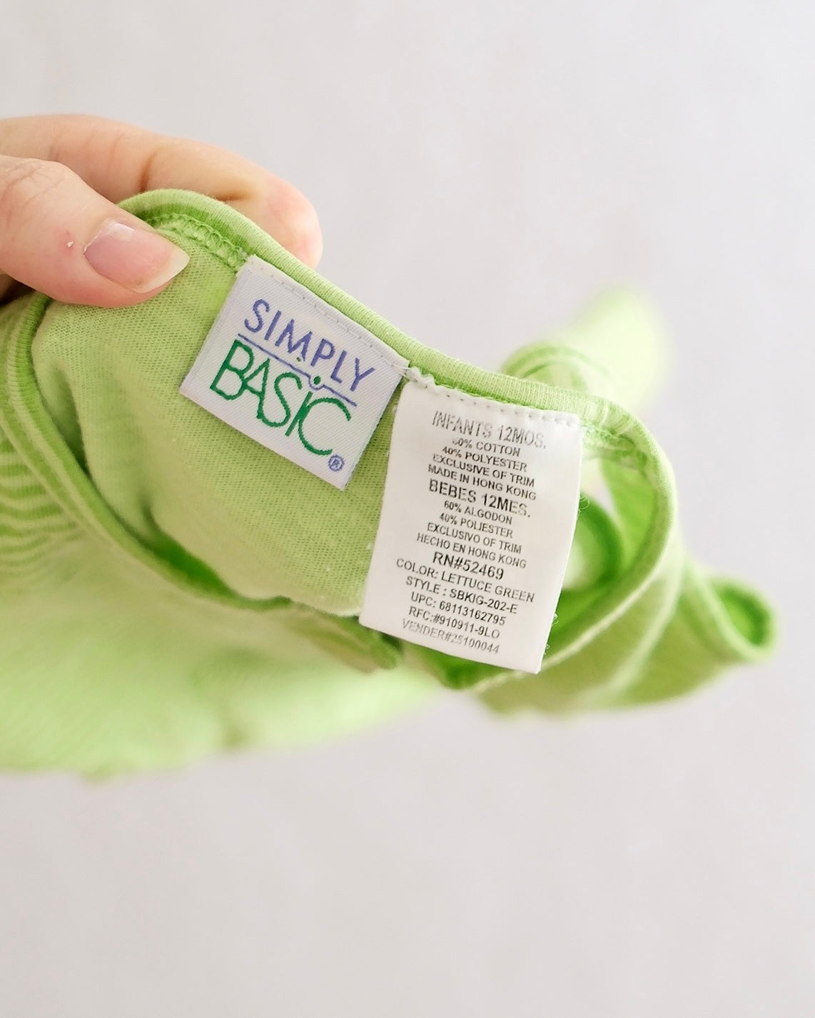 Vintage Simply Basic Green Stripe Tropical Flower Embroidered Baby Romper: 12m