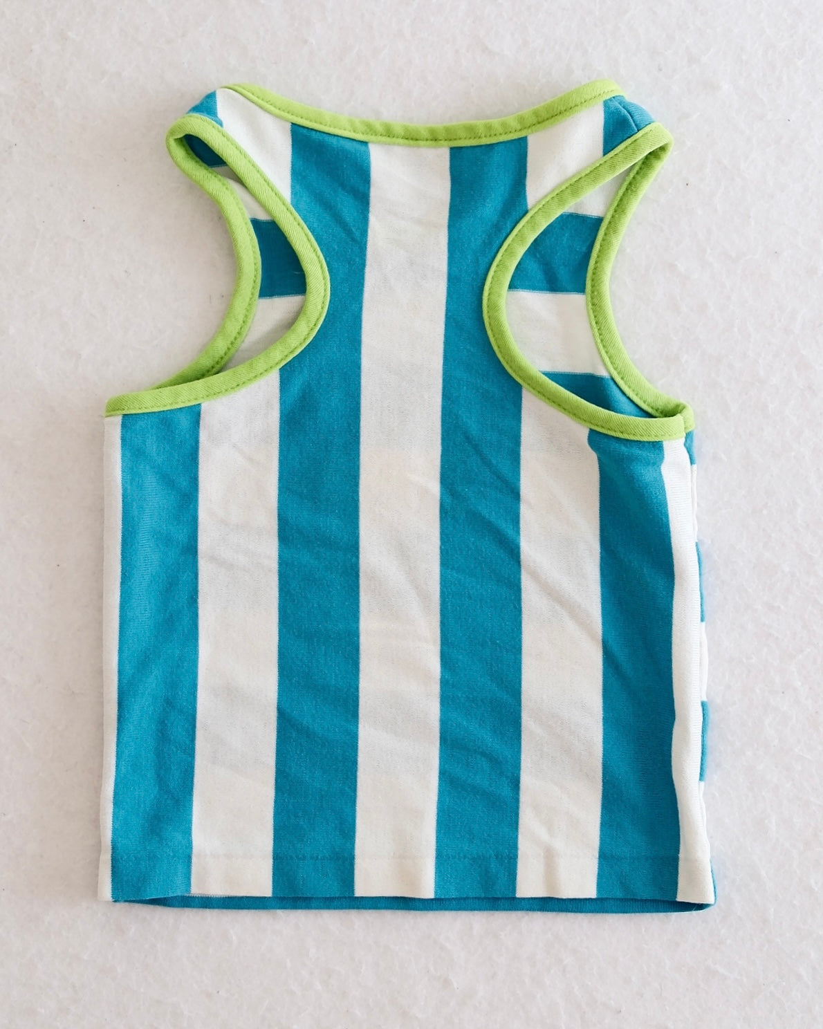 Vintage Healthtex Teal Stripe Toddler Surf Graphic Tank: 3T