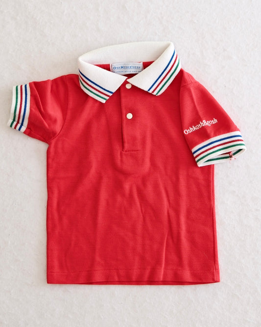 Vintage OshKosh B'Gosh Toddler Red Polo Shirt: Size 2T