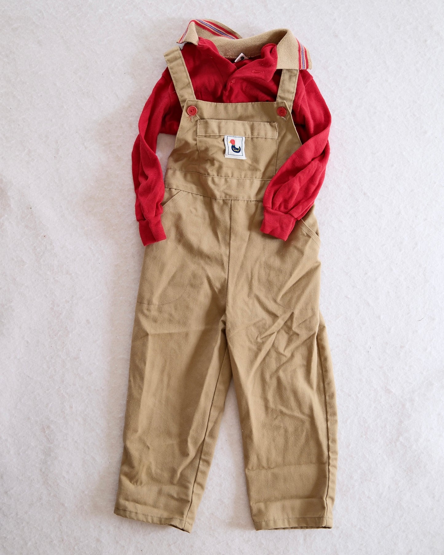 Vintage Mallard Duck Patch Romper and Polo Set: 3T