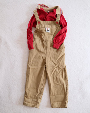 Vintage Toddler Mallard Duck Patch Romper and Polo Set: 3T