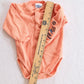 Vintage OshKosh Baby B'gosh Embroidered Basketball Boy Henley Bodysuit: 6m