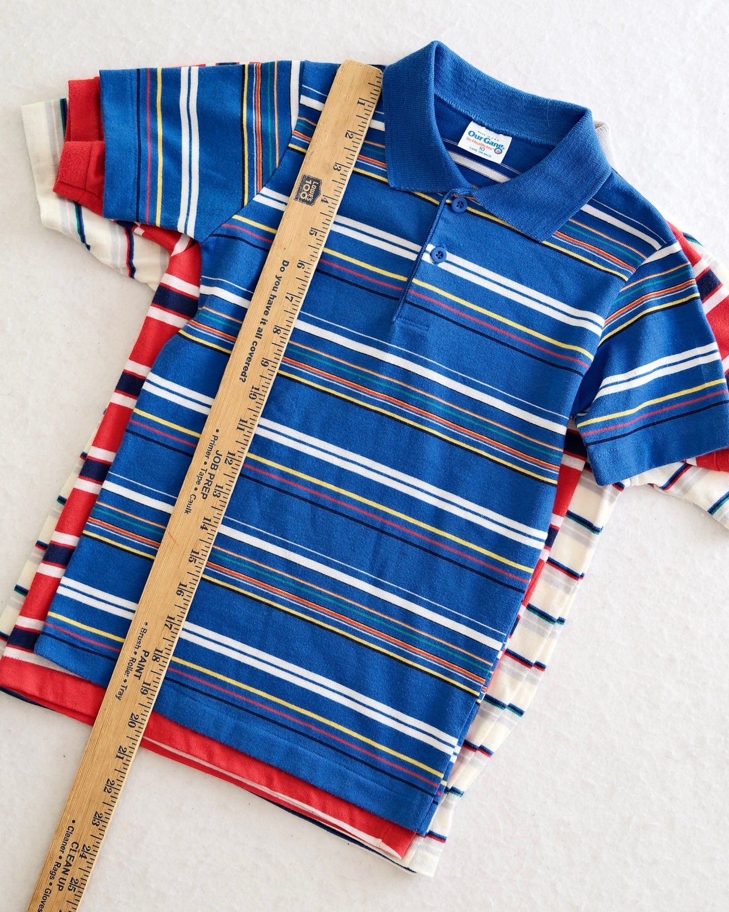 Vintage Kids Striped Polo Shirt Bundle: Size 10/12