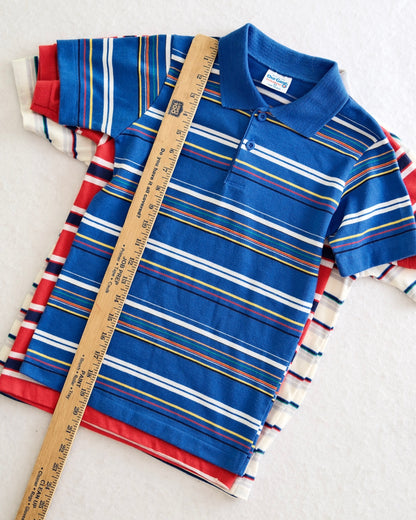Vintage Kids Striped Polo Shirt Bundle: Size 10/12