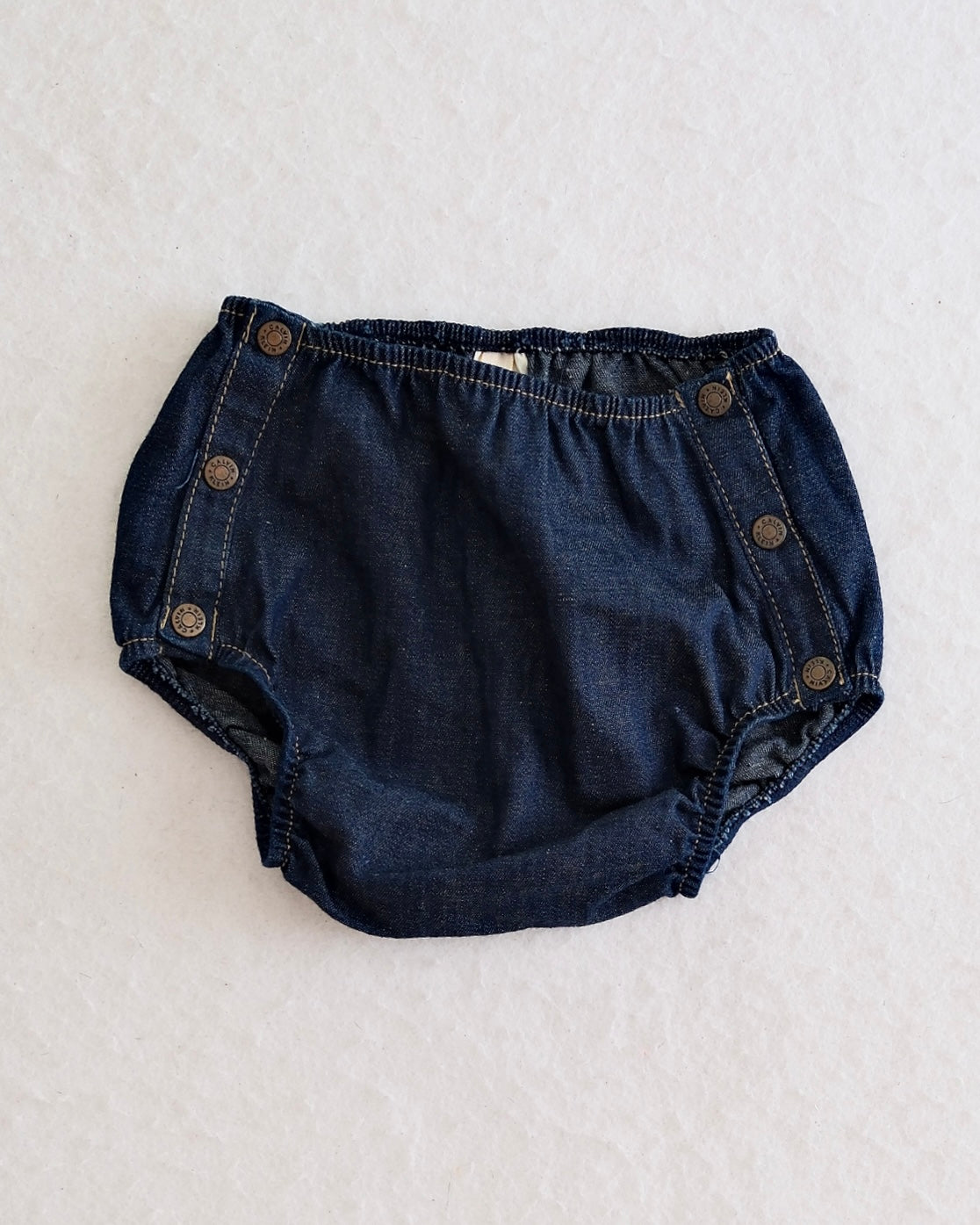 Vintage Calvin Klein Baby Chambray Denim Diaper Cover Bloomers: Size 12 Months