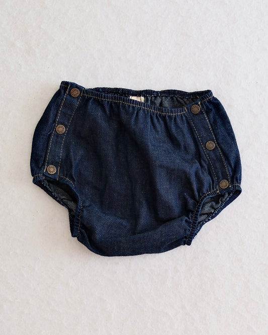 Vintage Calvin Klein Baby Chambray Denim Diaper Cover Bloomers: Size 12 Months