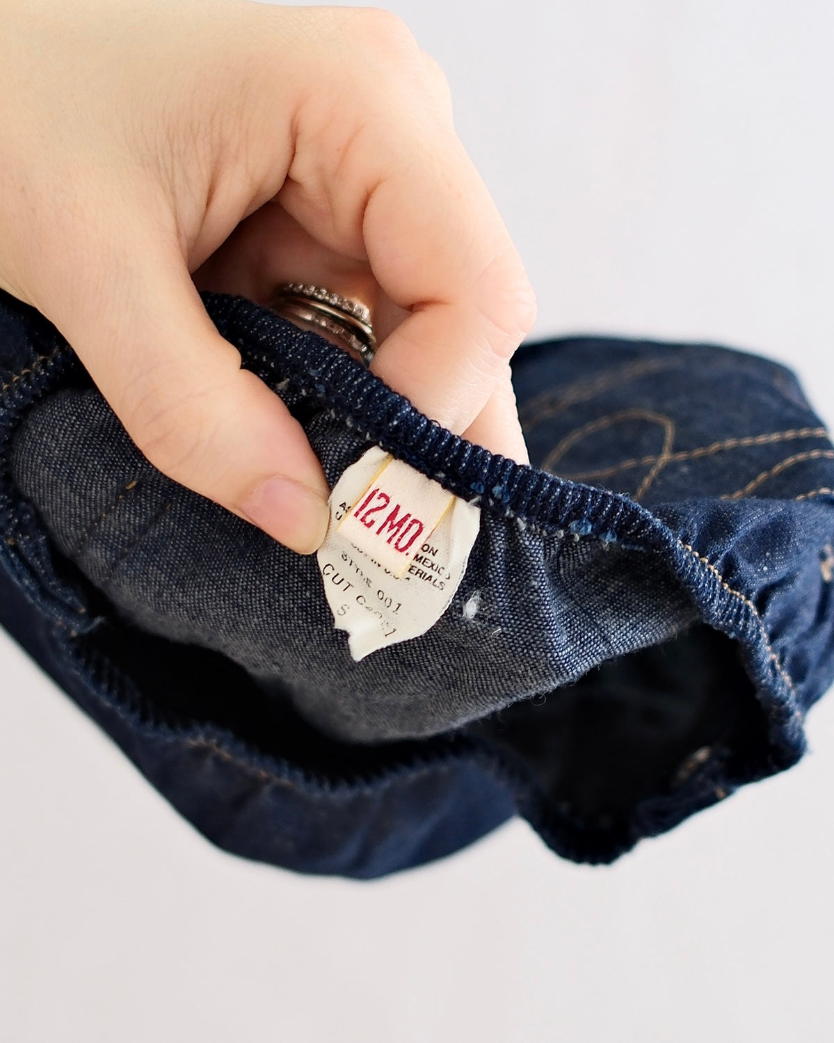 Vintage Calvin Klein Baby Chambray Denim Diaper Cover Bloomers: Size 12 Months
