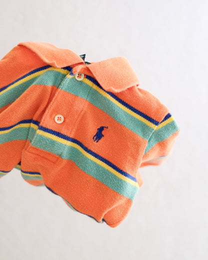 Y2K Polo Ralph Lauren Baby Striped Long Sleeve Jumpsuit Romper: Size 12 Months