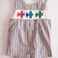 Vintage Samara Smocked Airplane Baby Romper: 24m - Yellow Clover Vintage Kids Clothes