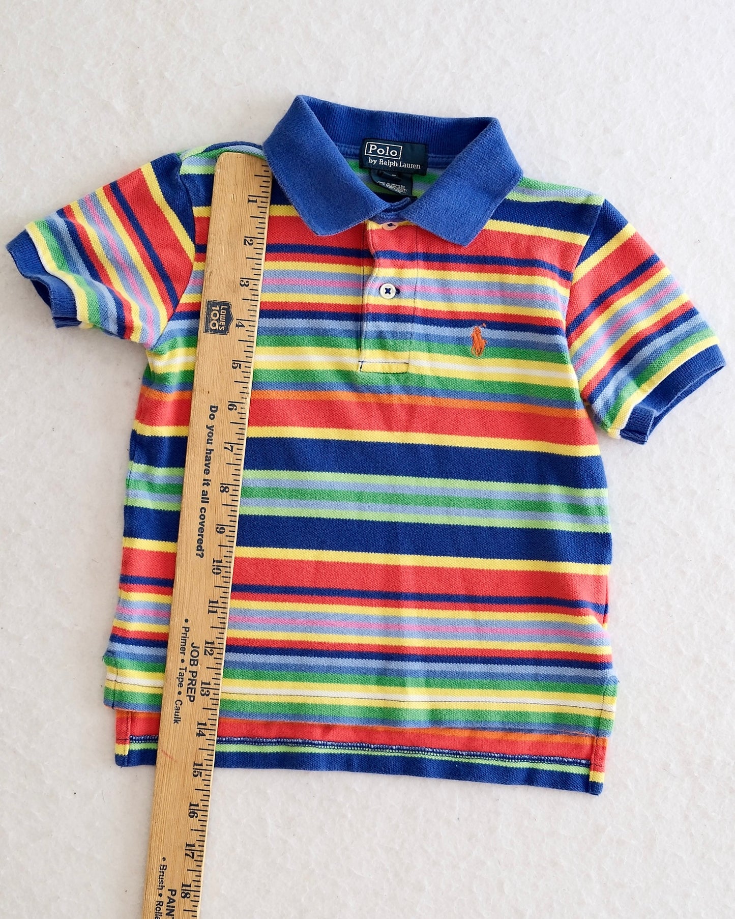 Y2K Polo Ralph Lauren Toddler Multicolor Stripe Short Sleeve Polo Shirt: Size 2T