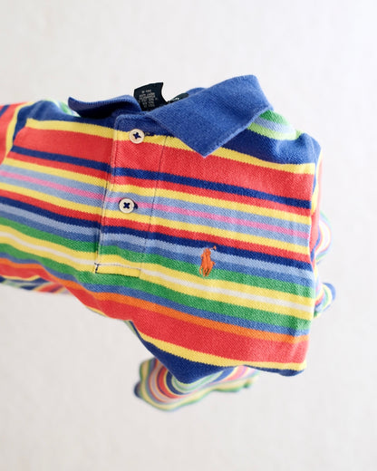 Y2K Polo Ralph Lauren Toddler Multicolor Stripe Short Sleeve Polo Shirt: Size 2T