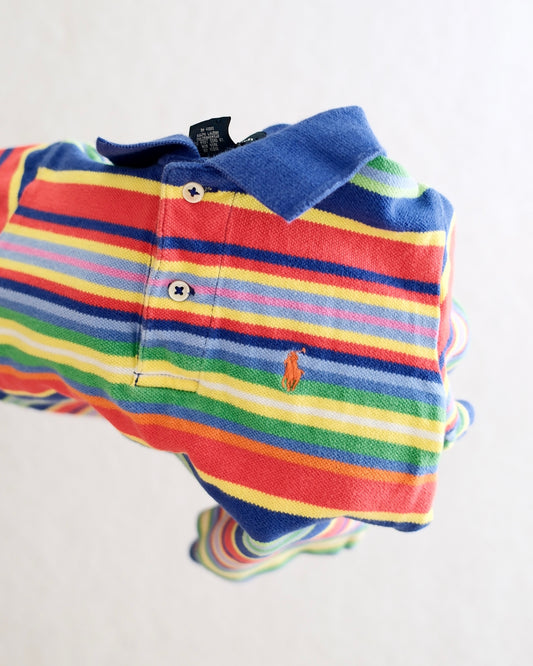Y2K Polo Ralph Lauren Toddler Multicolor Stripe Short Sleeve Polo Shirt: Size 2T
