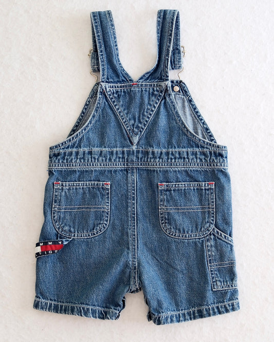 Vintage Tommy Hilfiger Baby Denim Short Overalls: Size 12-18 Months