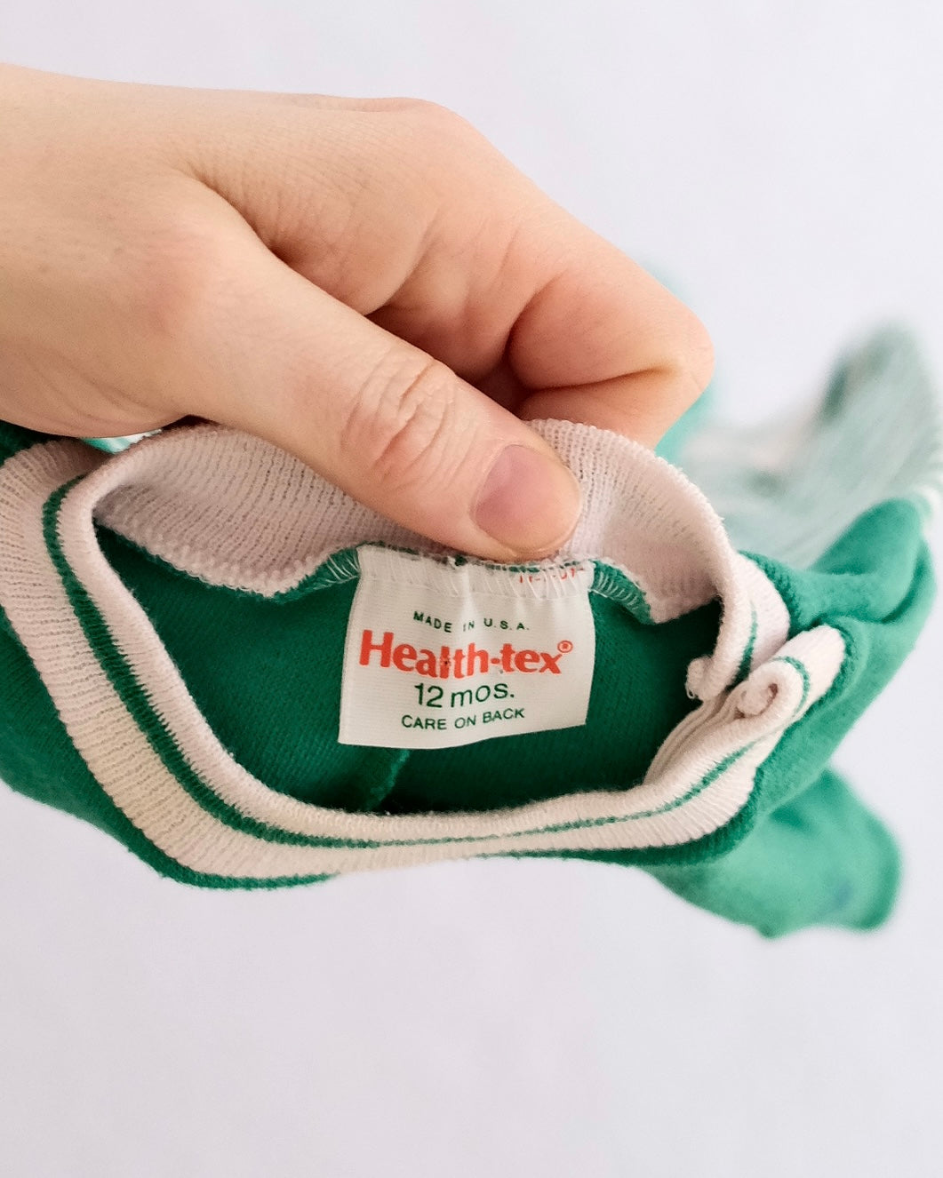 Vintage Healthtex Green Lion Playsuit Romper: 12m