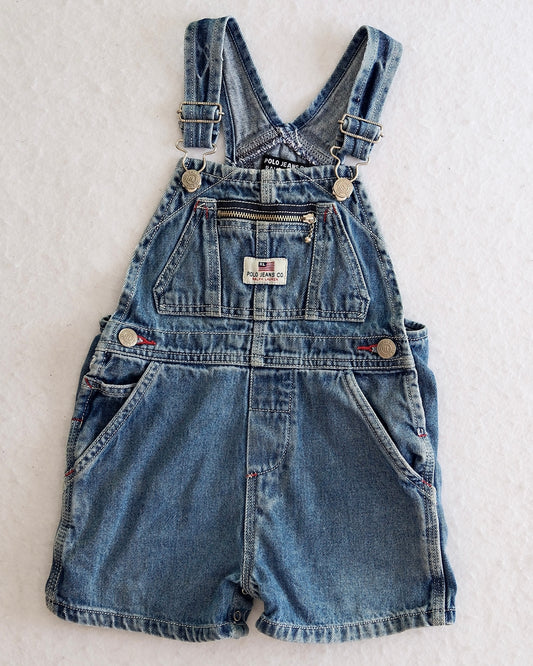 Vintage Polo Jeans Co. Ralph Lauren Baby Denim Short Overalls: Size 12-18 Months
