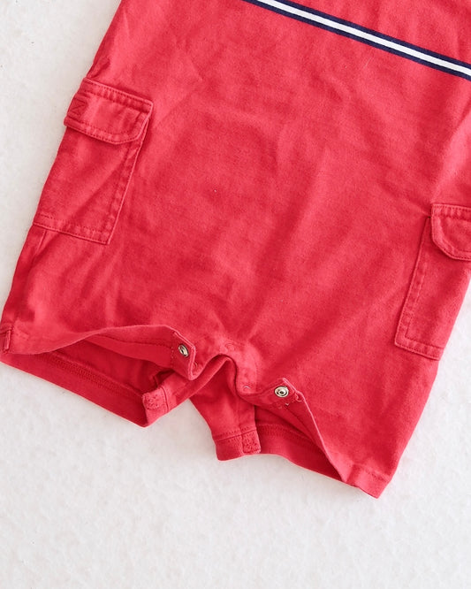 Vintage Gymboree Baby Romper Set Navy and Red: Size X-Small/1.5-2y