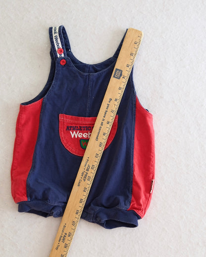 Vintage Weebok Baby Athletic Sport Shortall Romper: Size 18 Months