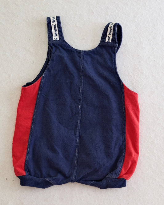 Vintage Weebok Baby Athletic Sport Shortall Romper: Size 18 Months