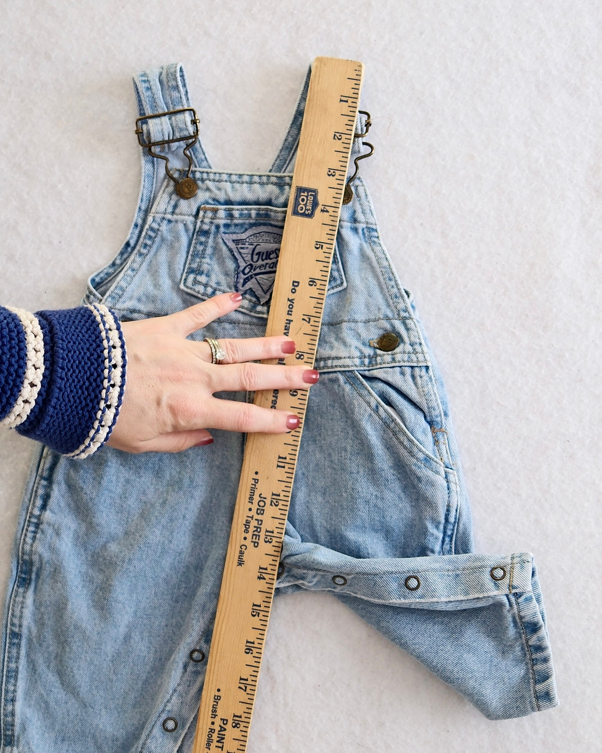 Vintage Guess Light Wash Overalls: 9m