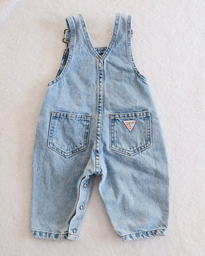 Vintage Guess Light Wash Overalls: 9m