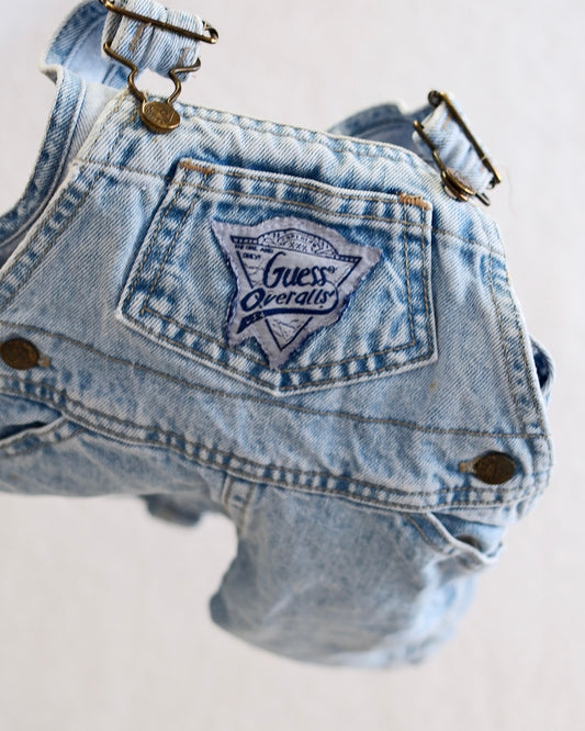 Vintage Guess Light Wash Overalls: 9m