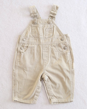 Vintage Classic Baby Gap Khaki Overalls: 0-3m
