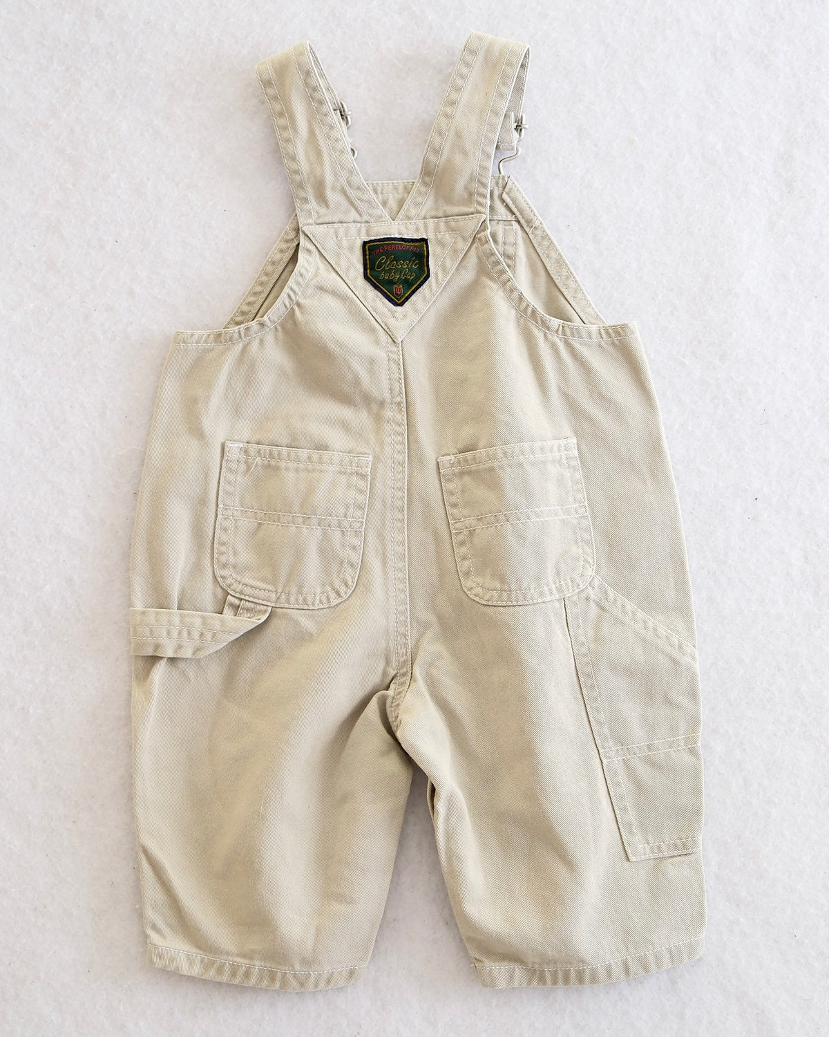 Vintage Classic Baby Gap Khaki Overalls: 0-3m
