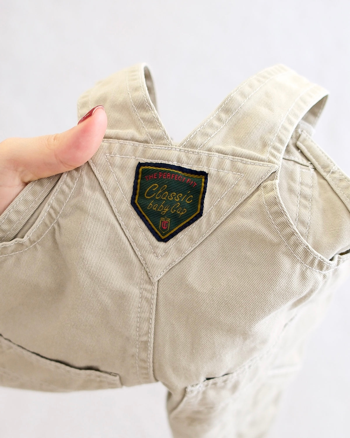 Vintage Classic Baby Gap Khaki Overalls: 0-3m