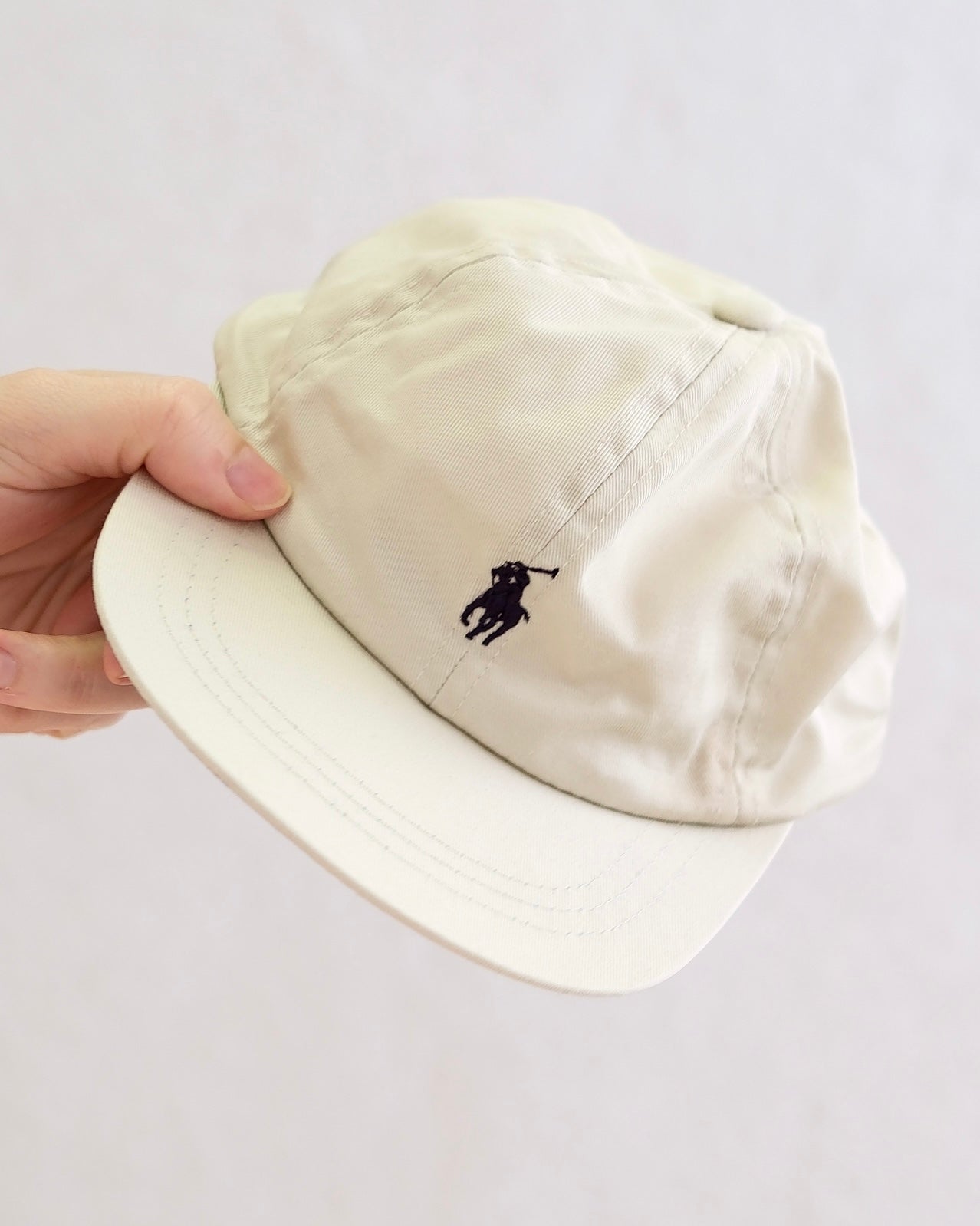 Y2K Ralph Lauren Baby Khaki Baseball Cap: Infant One Size