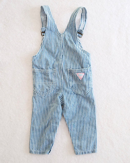 Vintage Baby Guess Hickory Stripe Overalls: 6-12m?