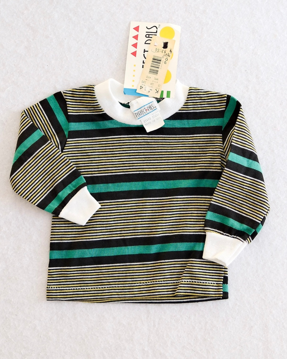 Vintage NWT Perfect Pals Striped Long Sleeve Tee: 12m