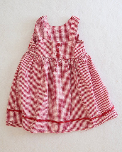 Y2K Zoey Girl Toddler Red Gingham Seersucker Dress: Size 3T?
