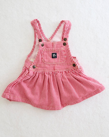 Modern Baby B'gosh Baby Red Stripe Overall Dress: Size 12 Months