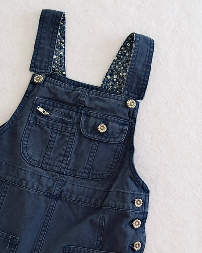 Vintage Cherokee Girls Navy Overall Dress: Size 4/5