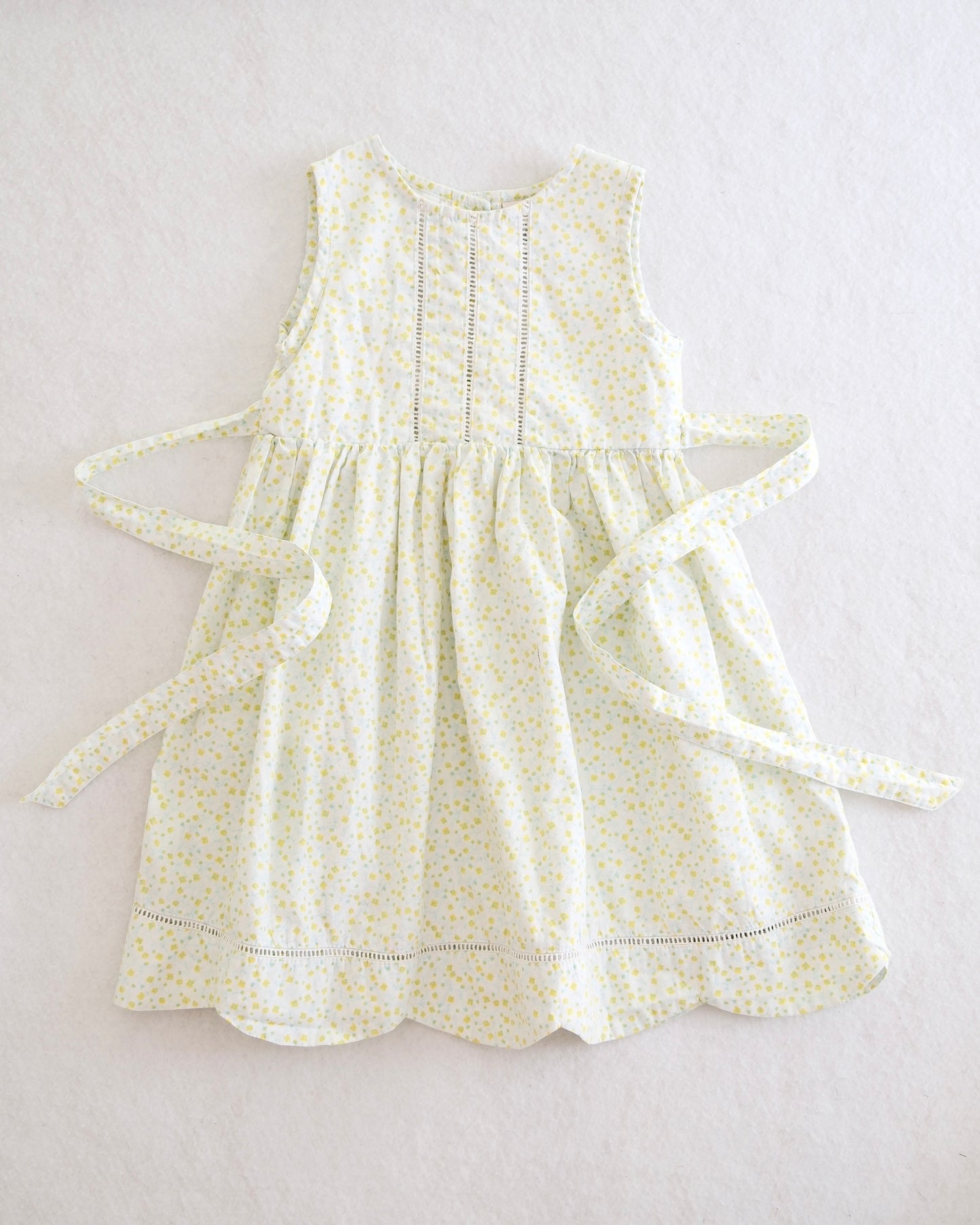 Y2K Laura Ashley Toddler Girls Yellow Floral Dress: Size 3T