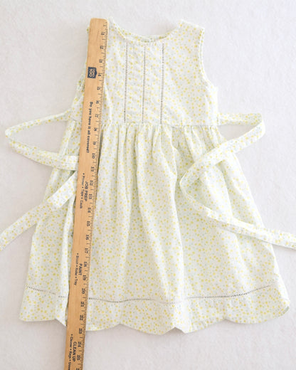 Y2K Laura Ashley Toddler Girls Yellow Floral Dress: Size 3T
