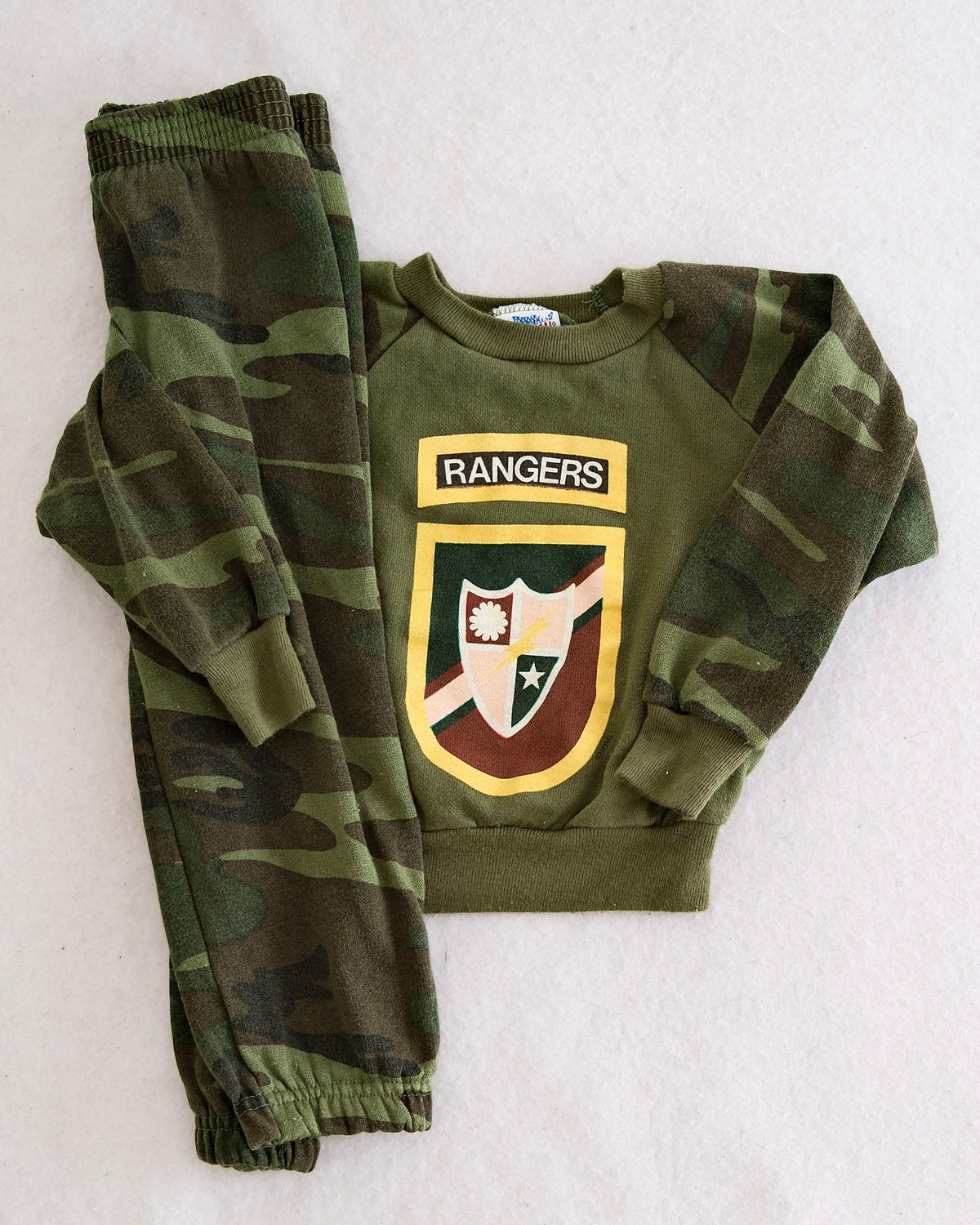Vintage Jog Togs Camo Rangers Sweatsuit Set: 2T?