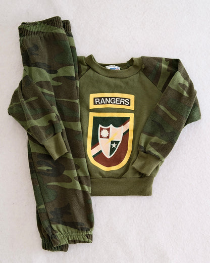 Vintage Jog Togs Camo Rangers Sweatsuit Set: 2T?
