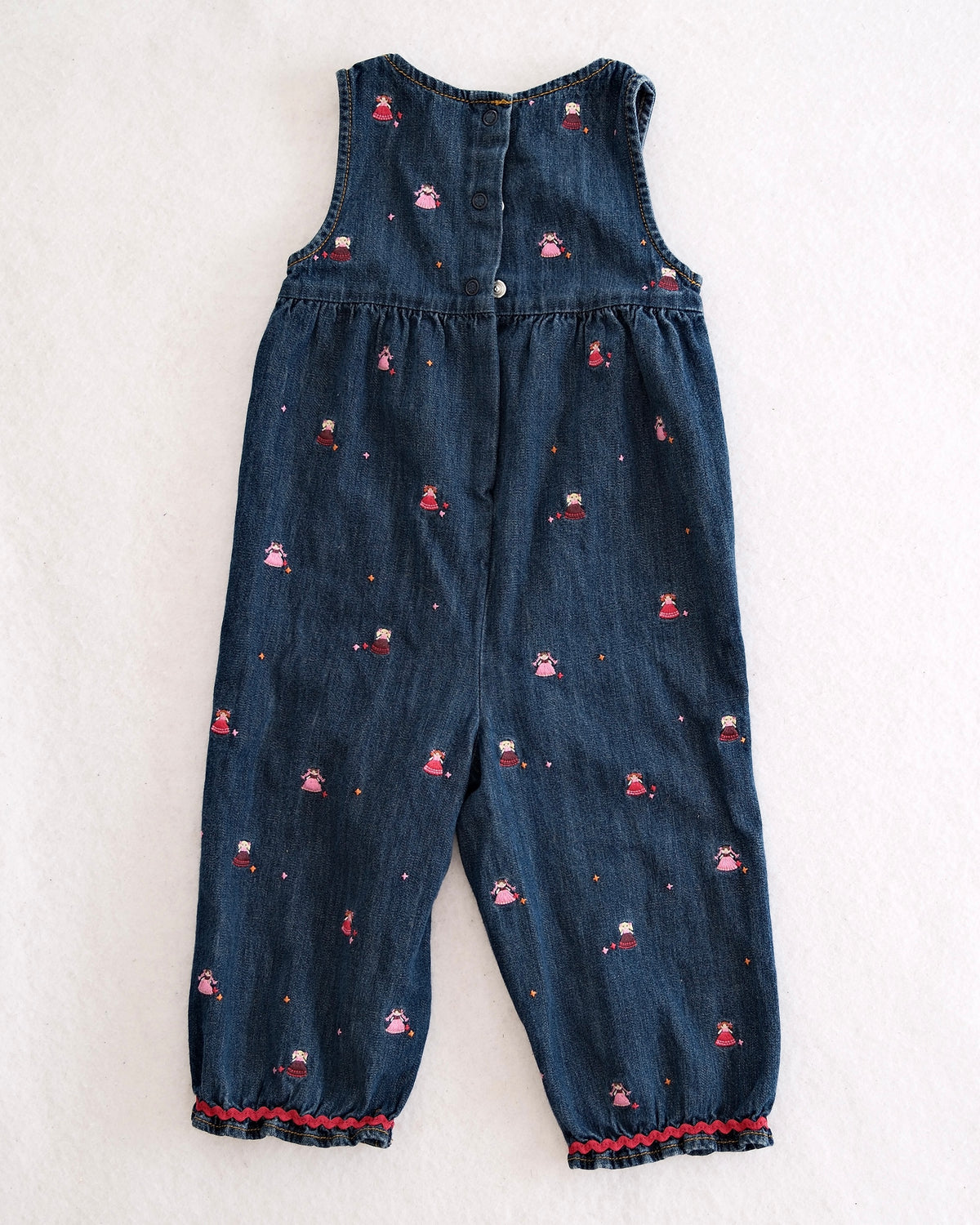 Vintage Gymboree Embroidered Doll Denim Romper: 18-24m