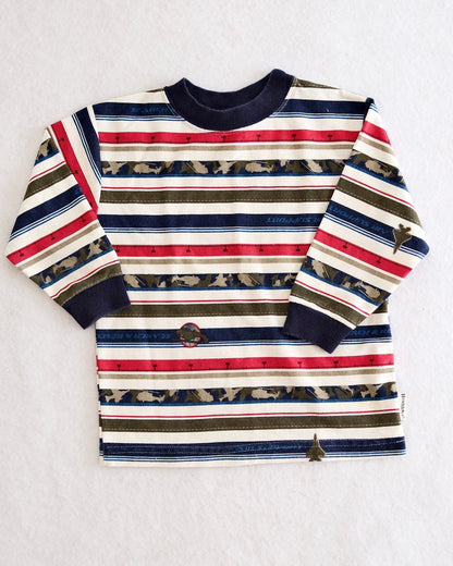 Vintage Healthtex Striped Air Support Long Sleeve Tee: 3T
