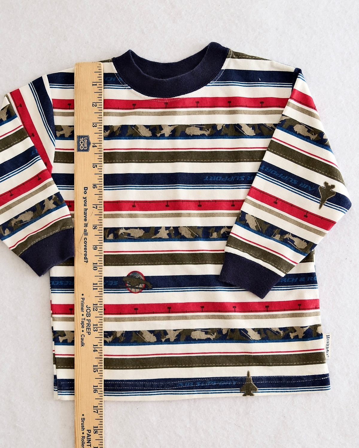 Vintage Healthtex Striped Air Support Long Sleeve Tee: 3T