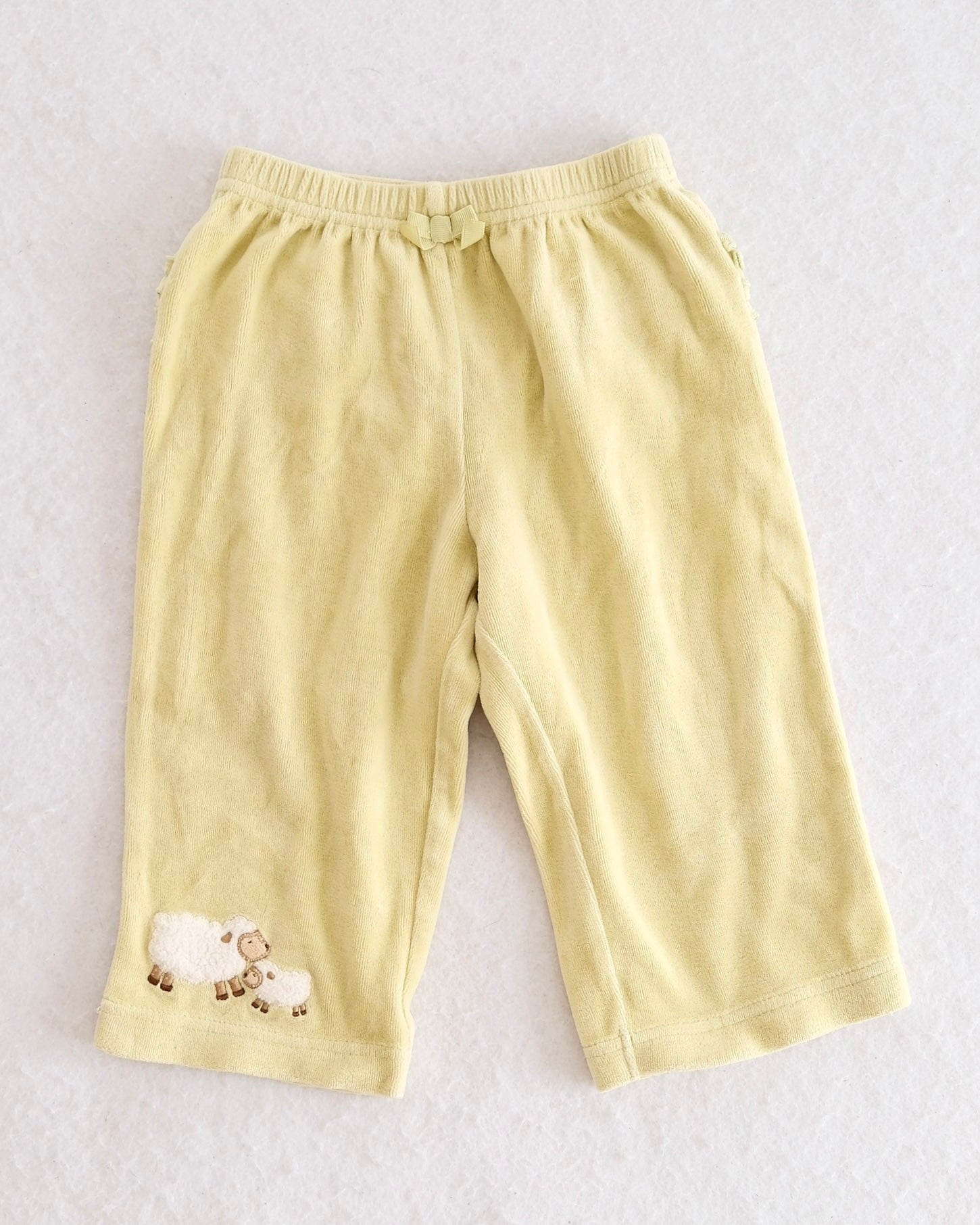 Vintage Gymboree 2006 Wooly Pals Bodysuit and Velour Hoodie Set Outfit: 24m - Yellow Clover Vintage Kids Clothes