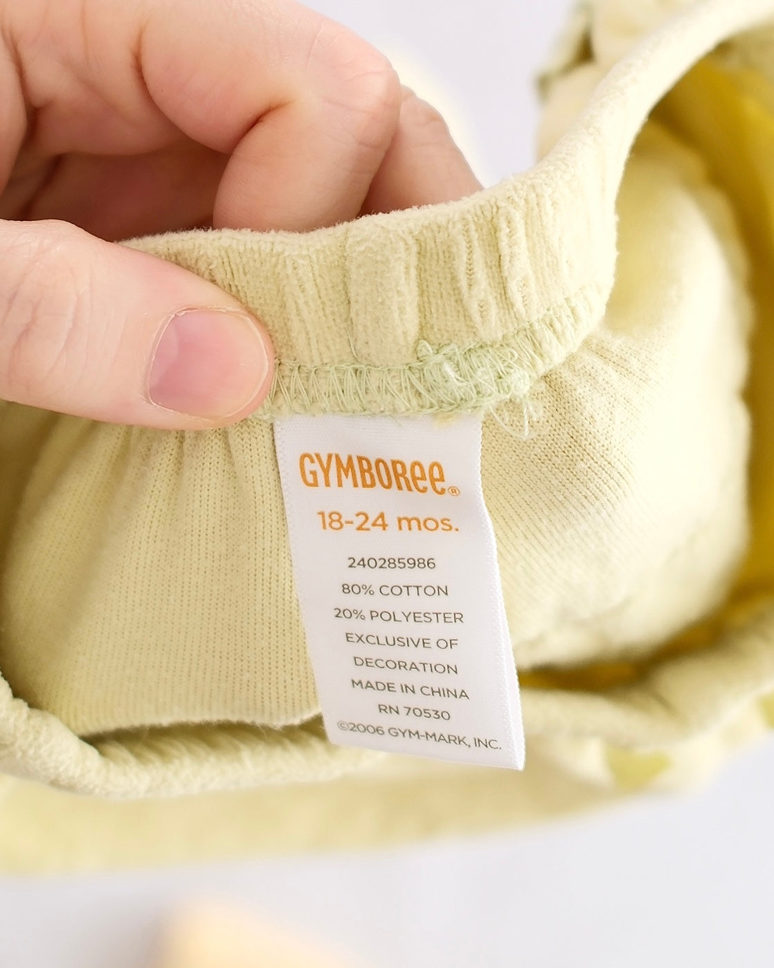 Vintage Gymboree 2006 Wooly Pals Bodysuit and Velour Hoodie Set Outfit: 24m - Yellow Clover Vintage Kids Clothes