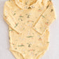 Vintage Gymboree 2006 Wooly Pals Bodysuit and Velour Hoodie Set Outfit: 24m - Yellow Clover Vintage Kids Clothes